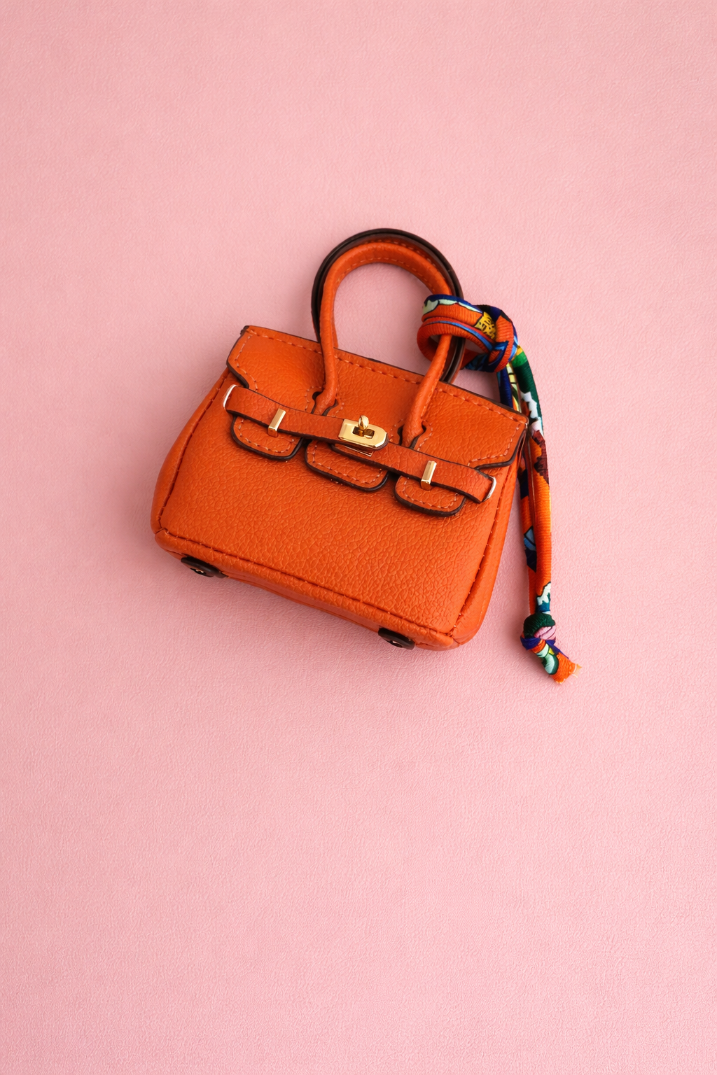 Orange Mini Handbag Bag Charm