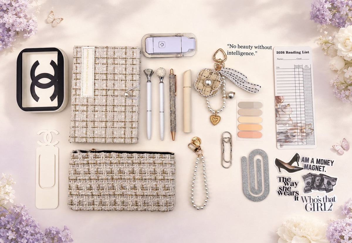 Luxe Bookish & Stationery Bundle 🤍✨