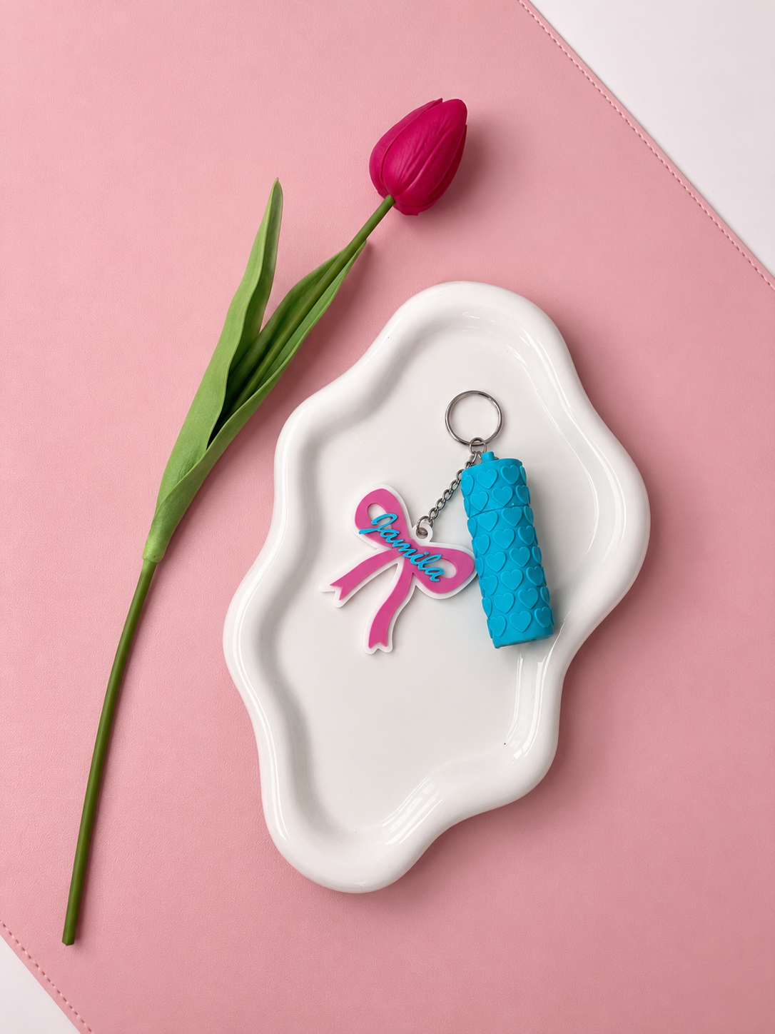 Lip Balm Holder Keychain, Custom Name Keychain