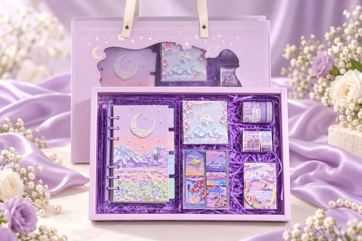 Moonlit Garden Purple Stationery Gift Set ๐๐