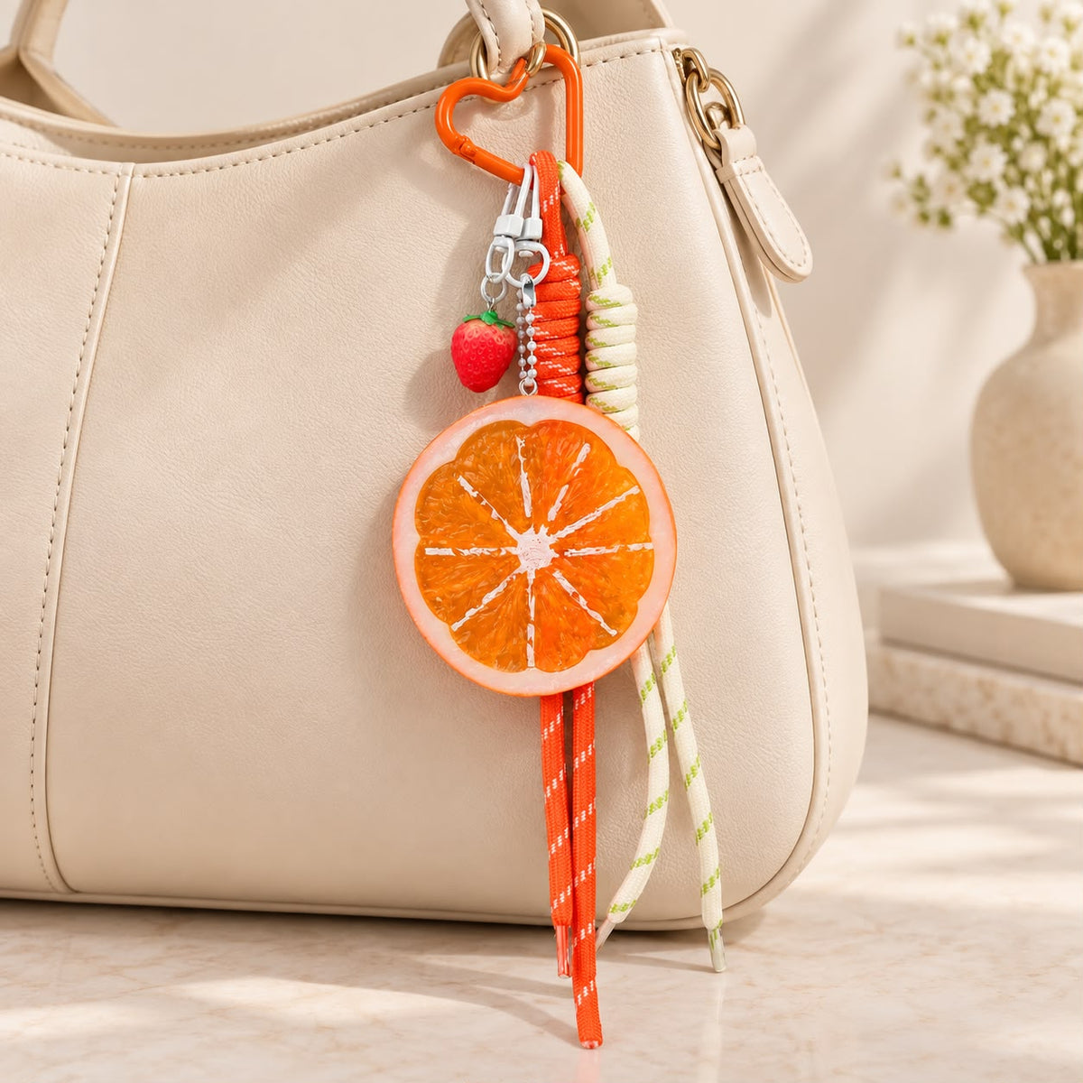 Citrus Strawberry Bag Charm 🍊🍓