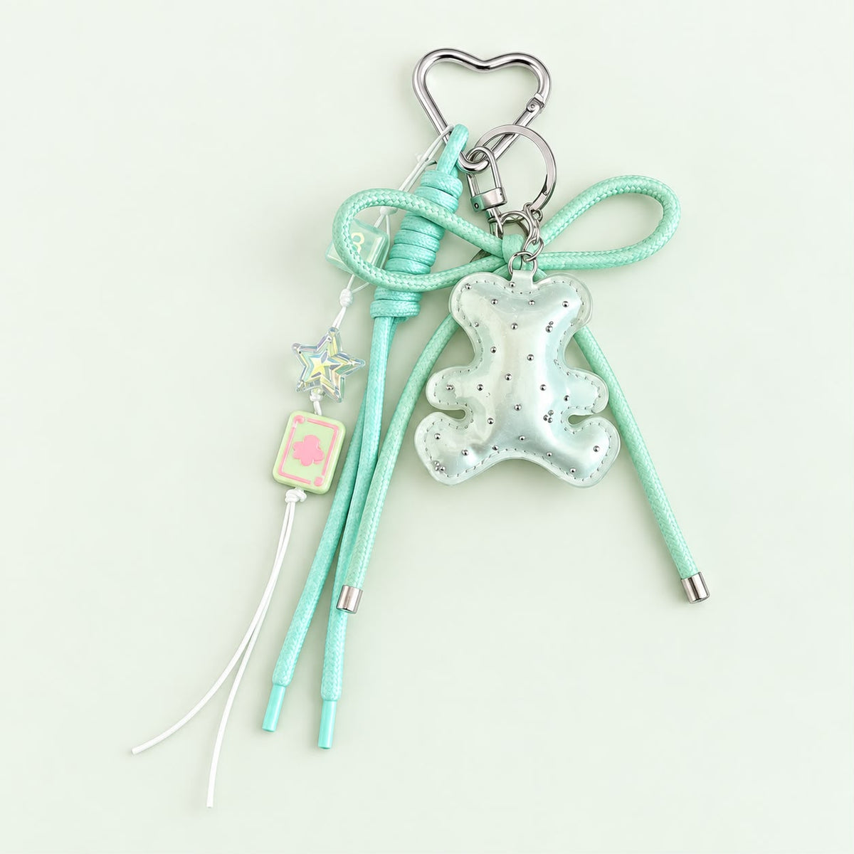 Mint Teddy Bear Bag Charm 🧸✨