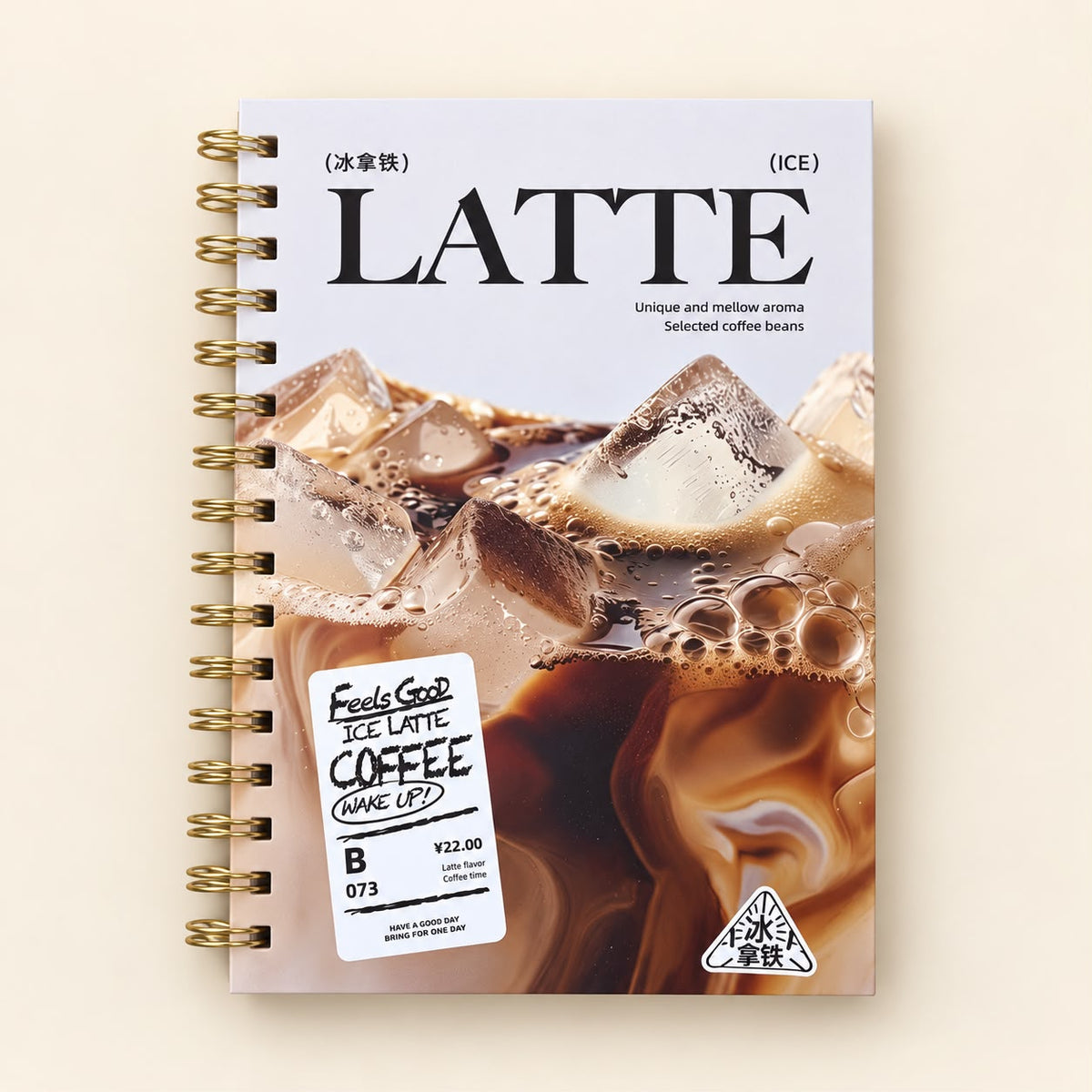 Iced Latte Spiral Notebook ā Coffee Lover Journal āš¤