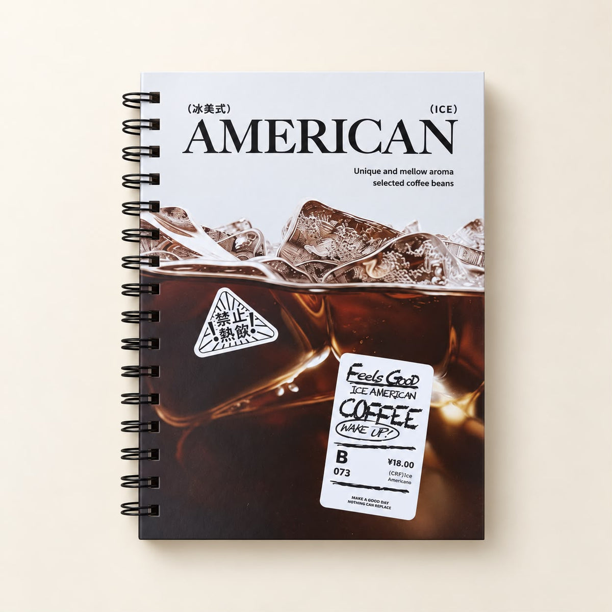 Iced Americano Spiral Notebook ā Coffee Lover Journal āš¤