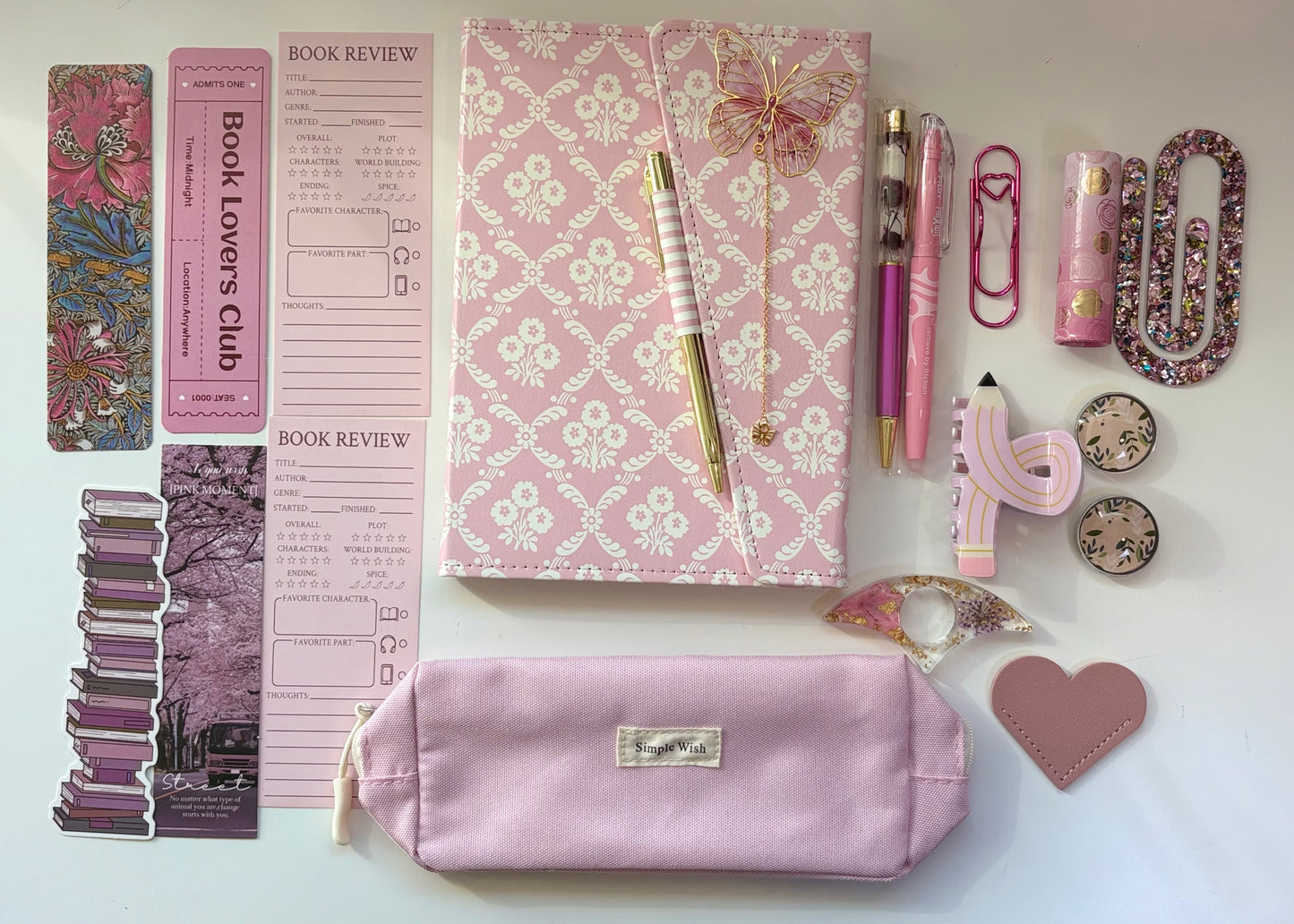 Sweet Pink Aesthetic Stationery Bundle