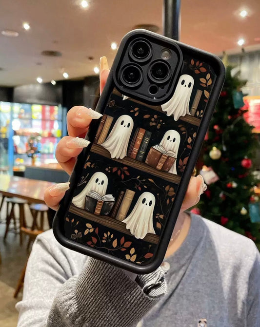 Ghost Library iPhone Case/Bookish Spooky Aesthetic Phone Case