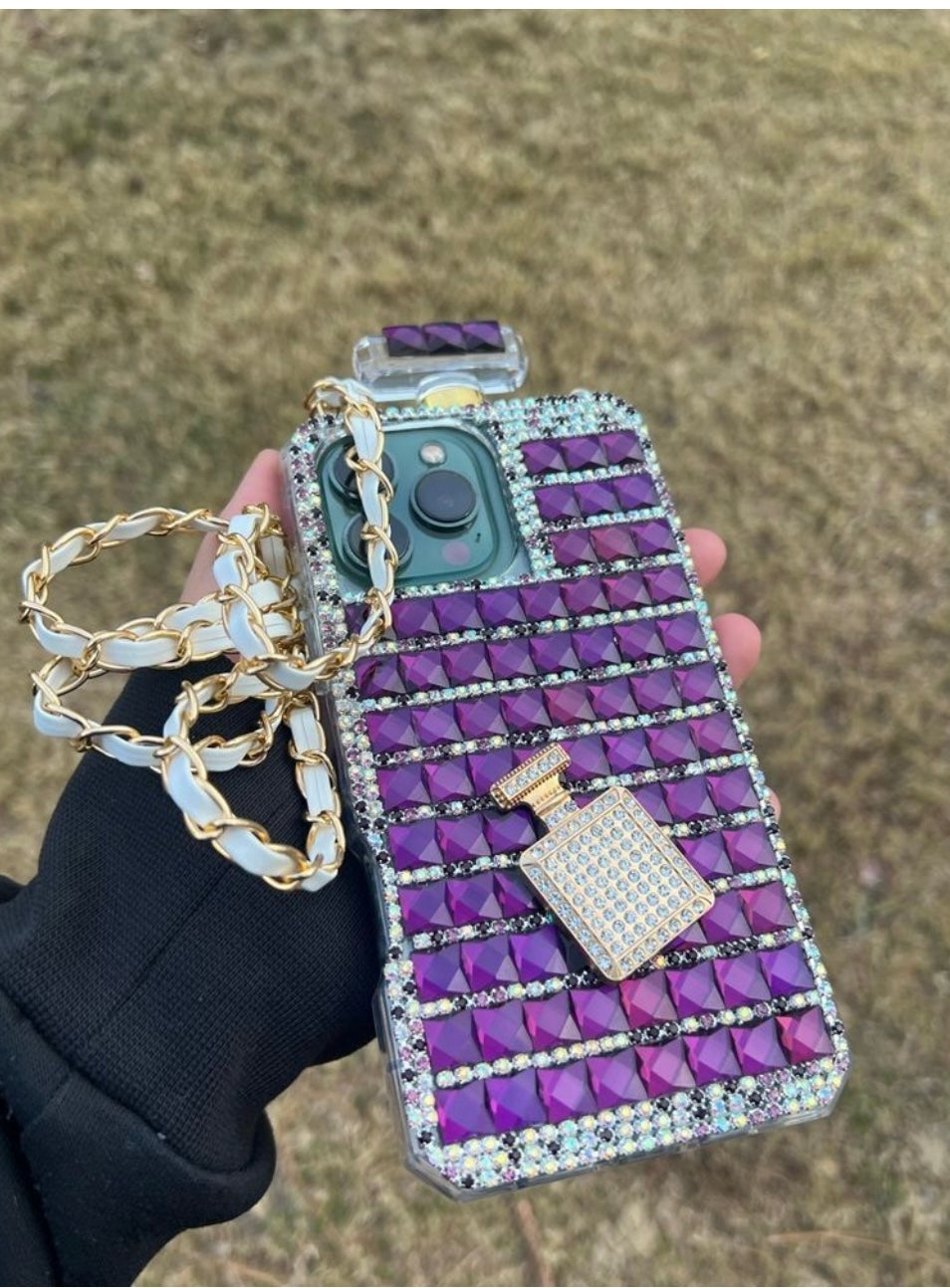 Luxury Burgundy Perfume iPhone 16 Pro Max Case