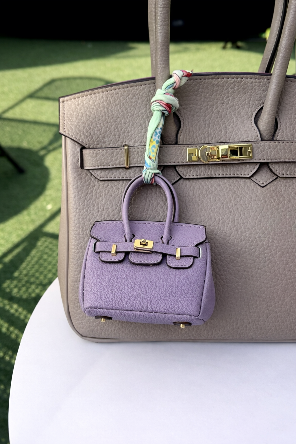 Purple Mini Handbag Bag Charm