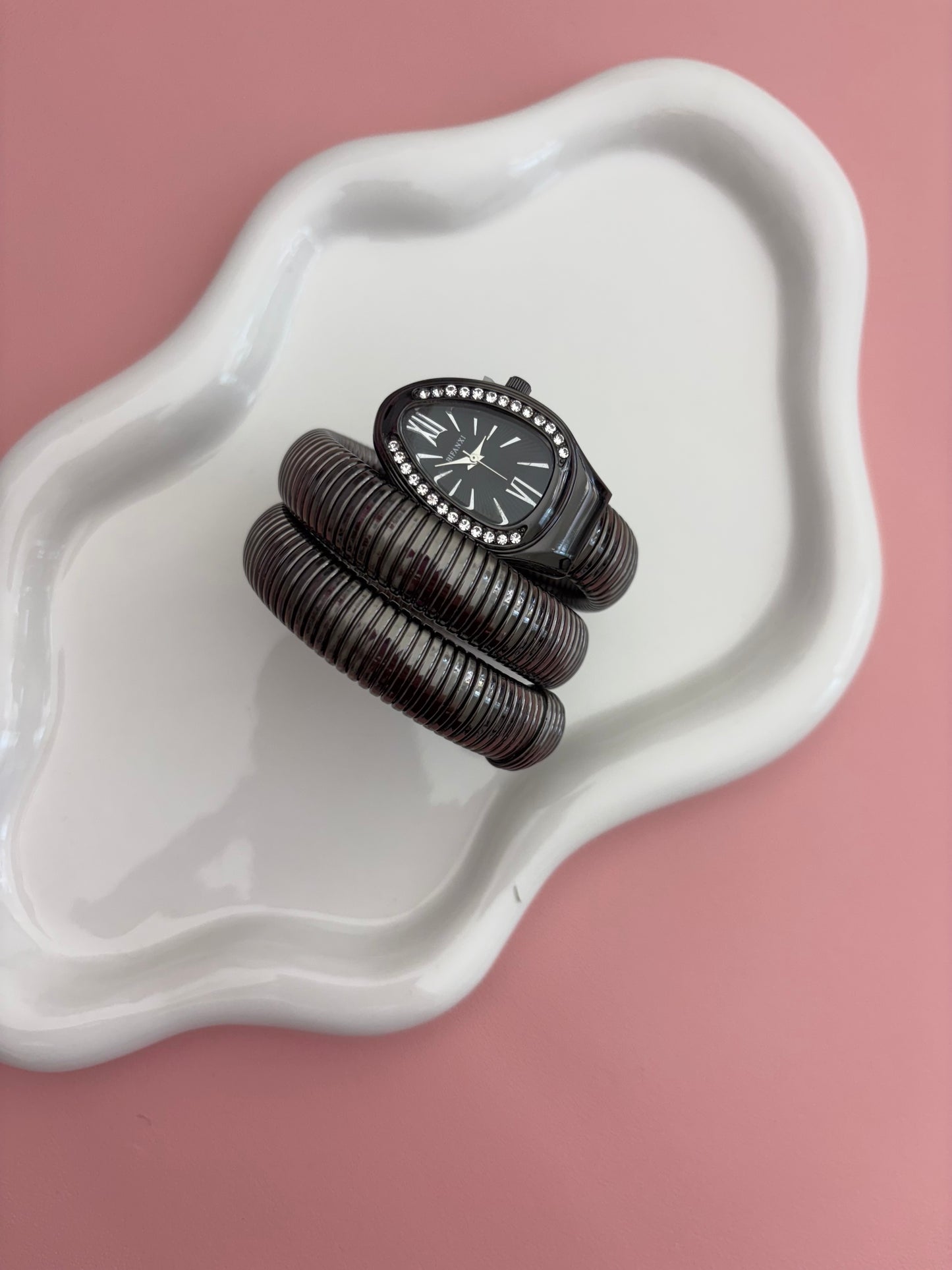 Luxury Wrap Watch Bracelet – Black Dial