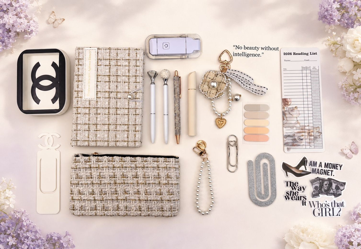 Luxe Bookish & Stationery Bundle 🤍✨