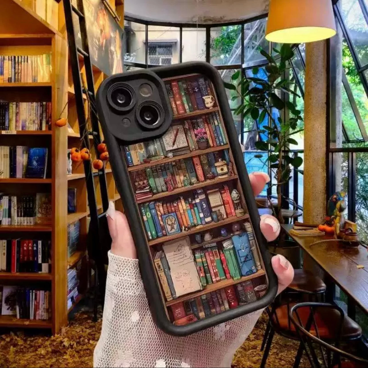 Cozy Bookshelf iPhone Case | Book Lover Aesthetic Phone Case