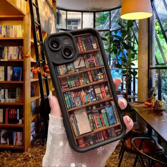 Cozy Bookshelf iPhone Case | Book Lover Aesthetic Phone Case