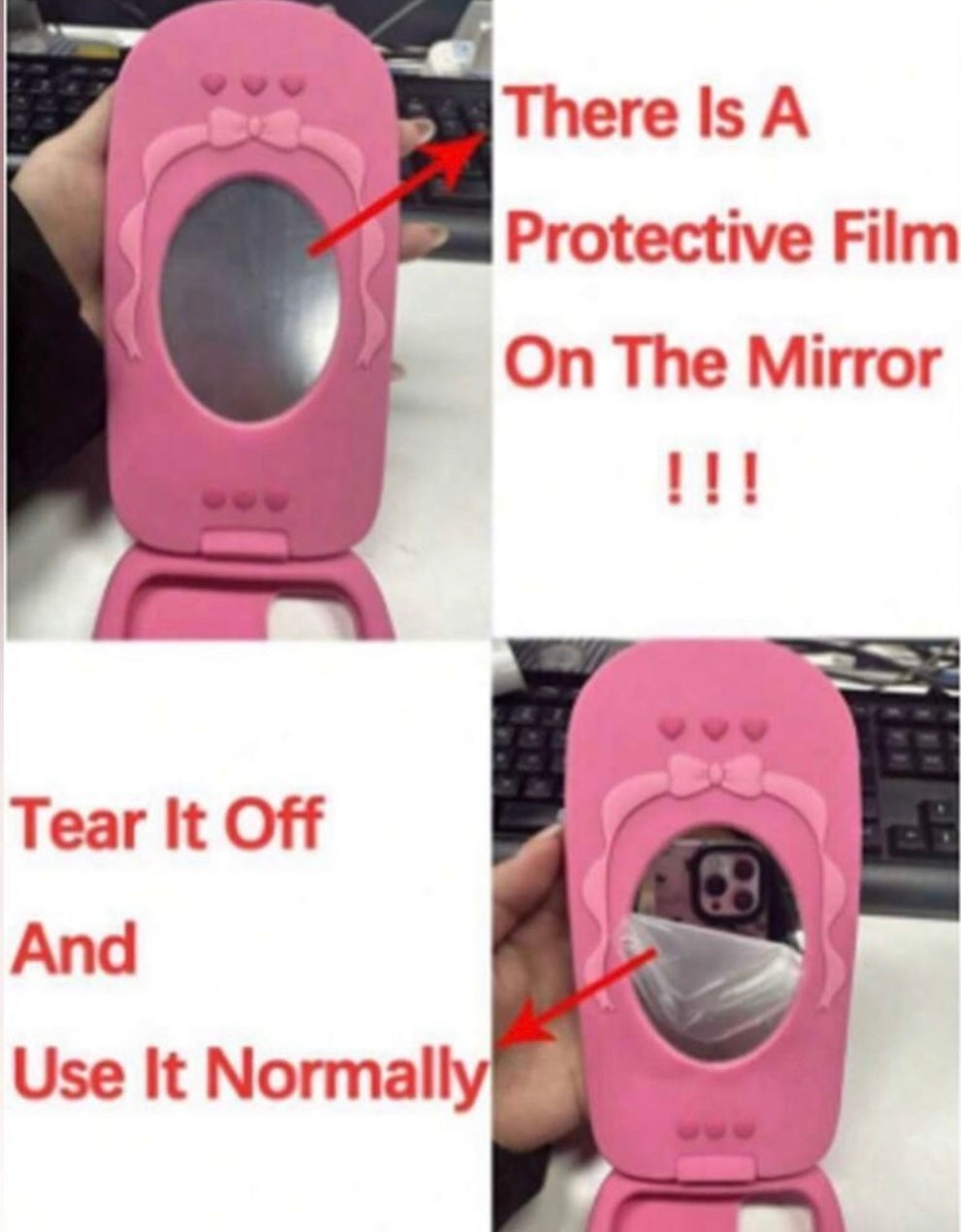 iPhone 16 Pro Max Pink Flip Phone Case Y2K Cute Retro Design