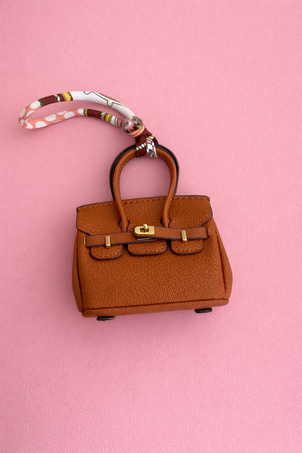 Brown Mini Handbag Bag Charm