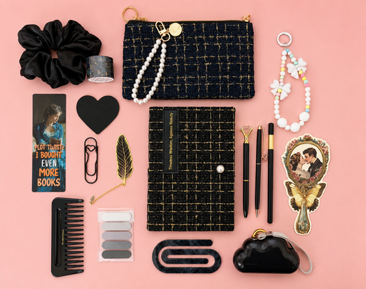 Luxury Black Tweed Bookish Bundle