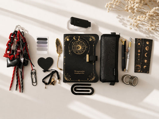 Midnight Zodiac Bookish Bundle | Dark Academia Stationery Gift Set | Celestial Reader Bundle