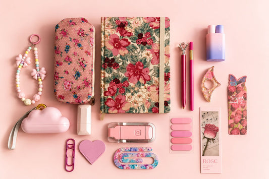 Rose Bookish Bundle | Floral Stationery & Pink Aesthetic Gift Set