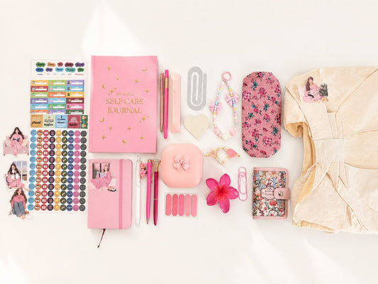 Blush & Bloom Bundle – Pink Self-Care & Stationery Gift Box