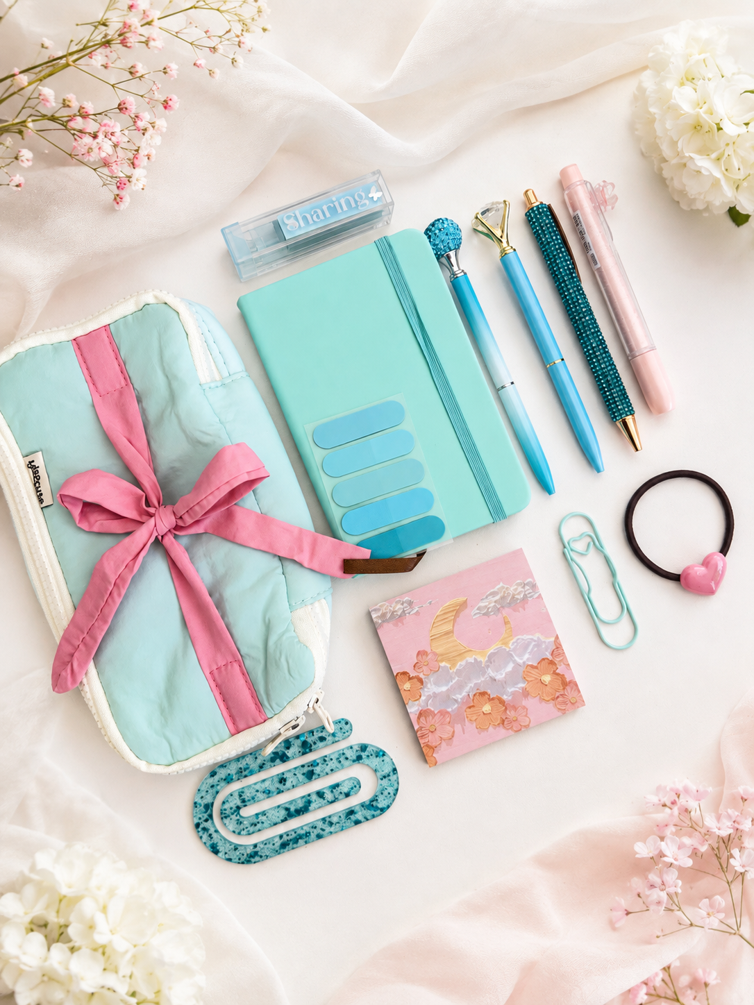 Teal Bookish Stationery Bundle-Everything in the Case