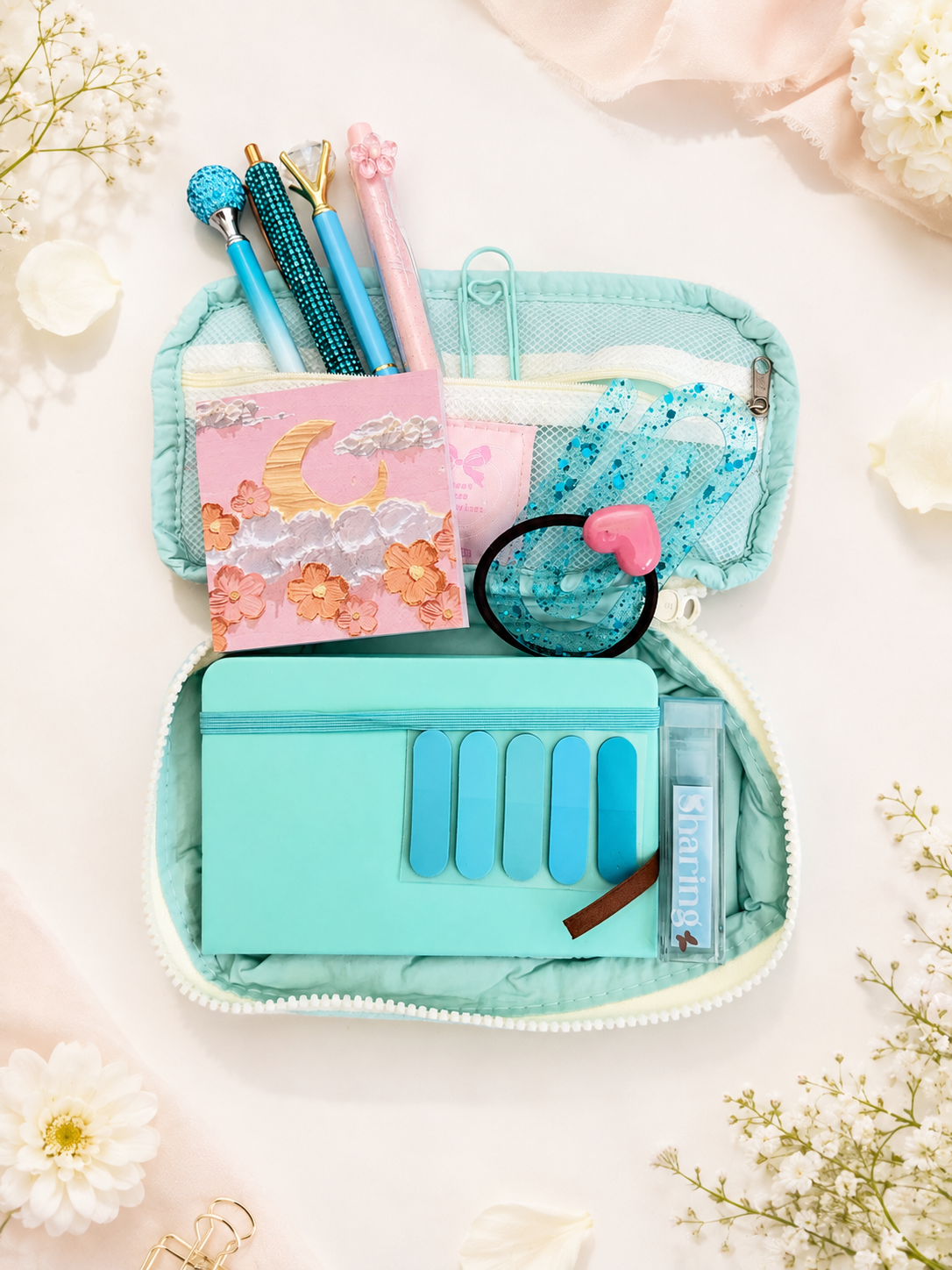 Teal Bookish Stationery Bundle-Everything in the Case