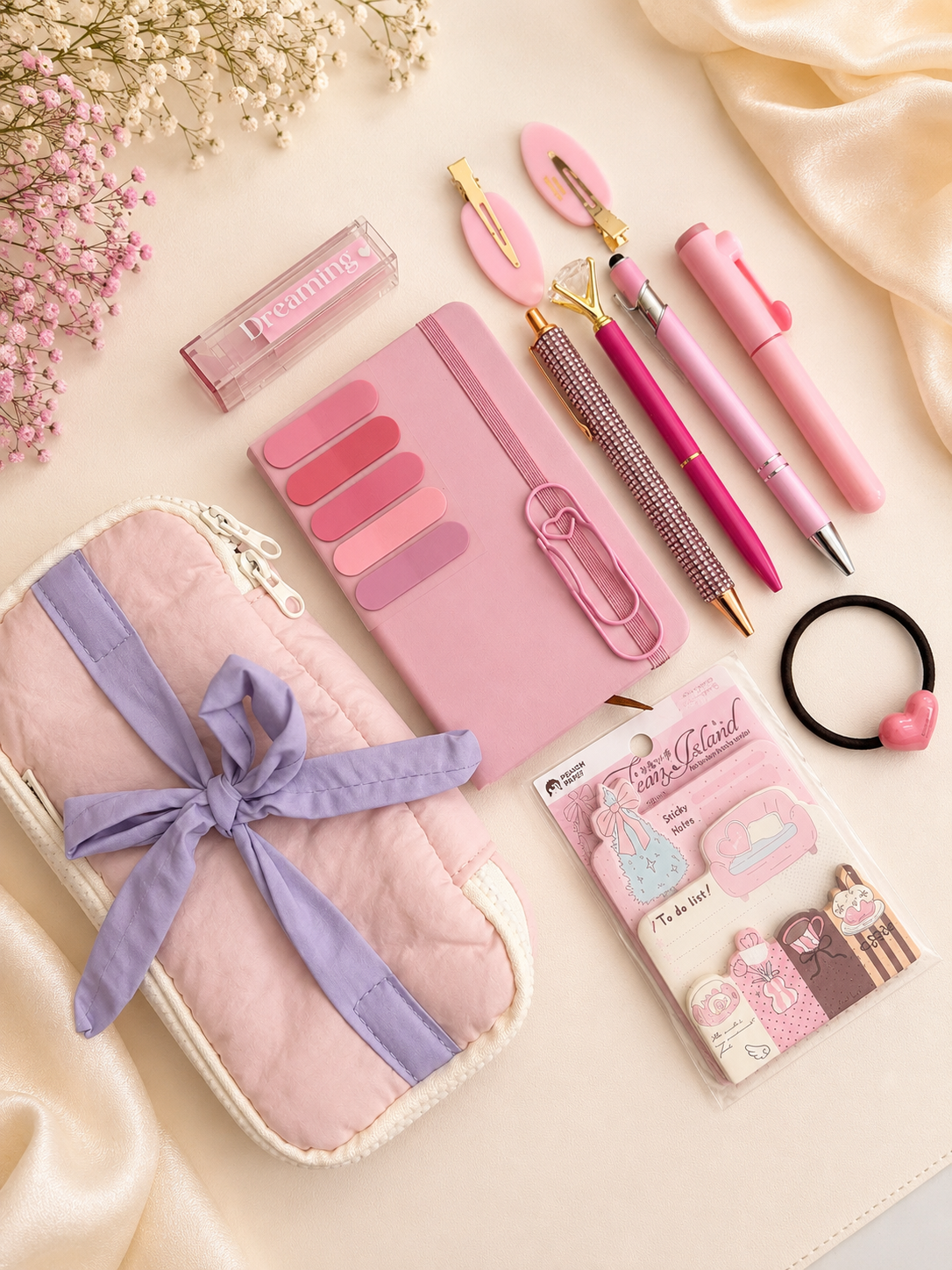 Pink Bookish Stationery Bundle-Everything in the Case