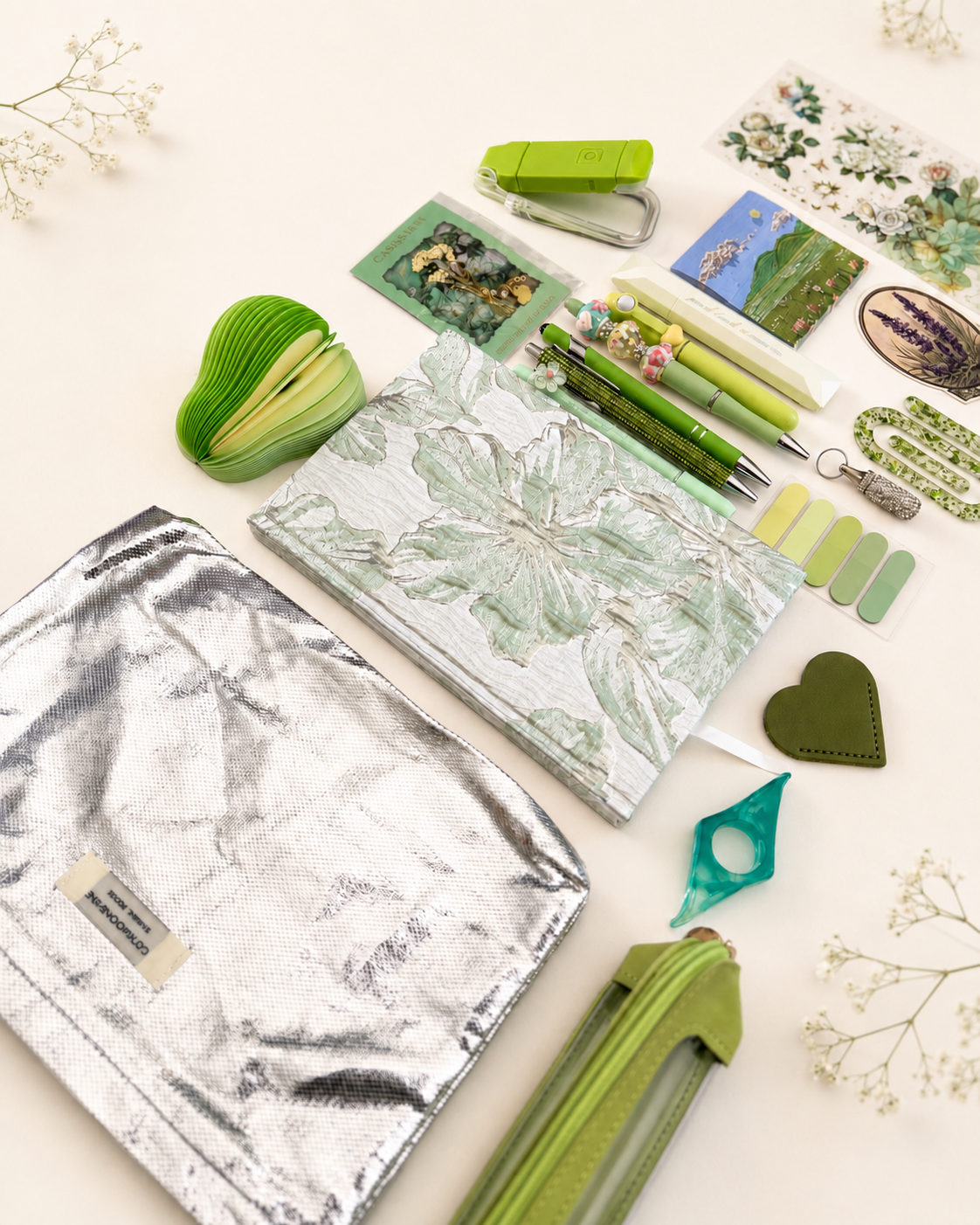 Sage Garden Bookish & Stationery Bundle – Floral Reading & Journaling Essentials