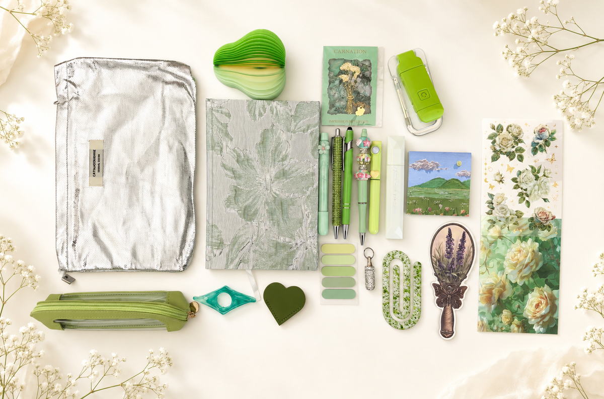 Sage Garden Bookish & Stationery Bundle – Floral Reading & Journaling Essentials