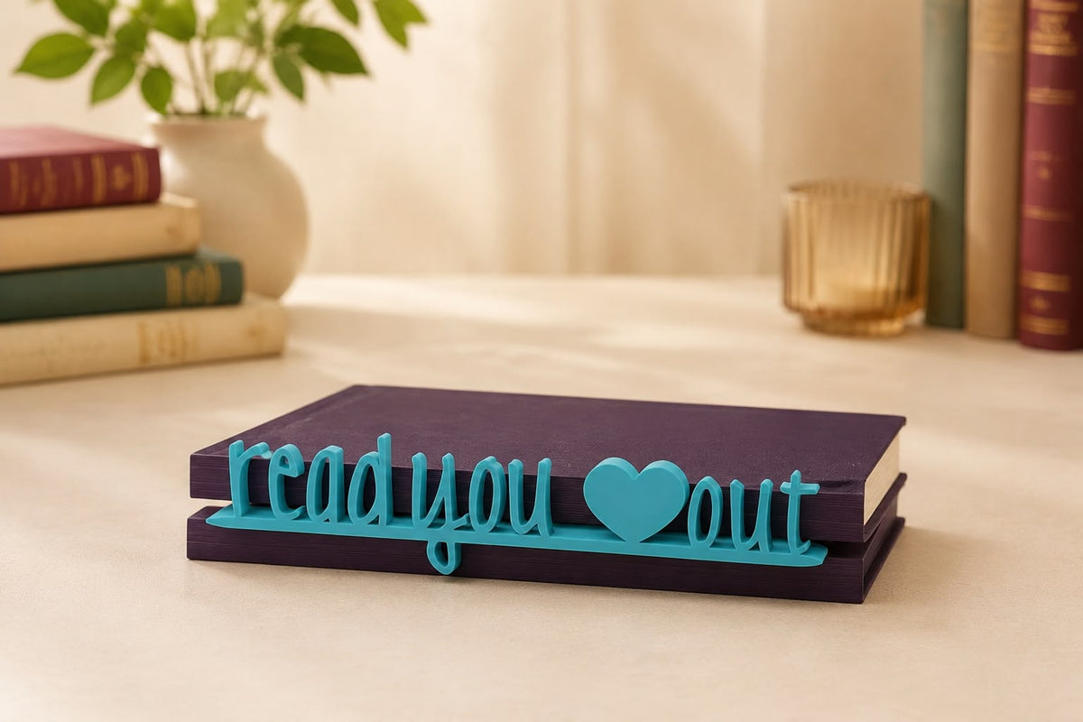 Read You Out” 3D Printed Page Holder 📚🩵