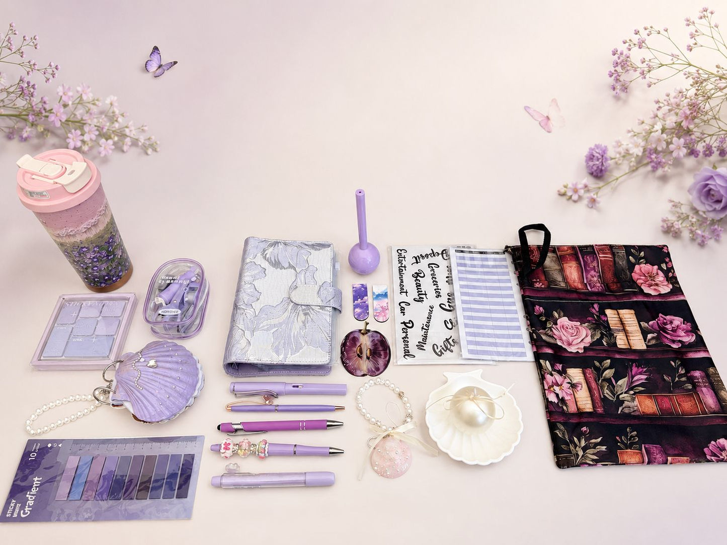 Lavender Library Bookish & Stationery Bundle 💜📚