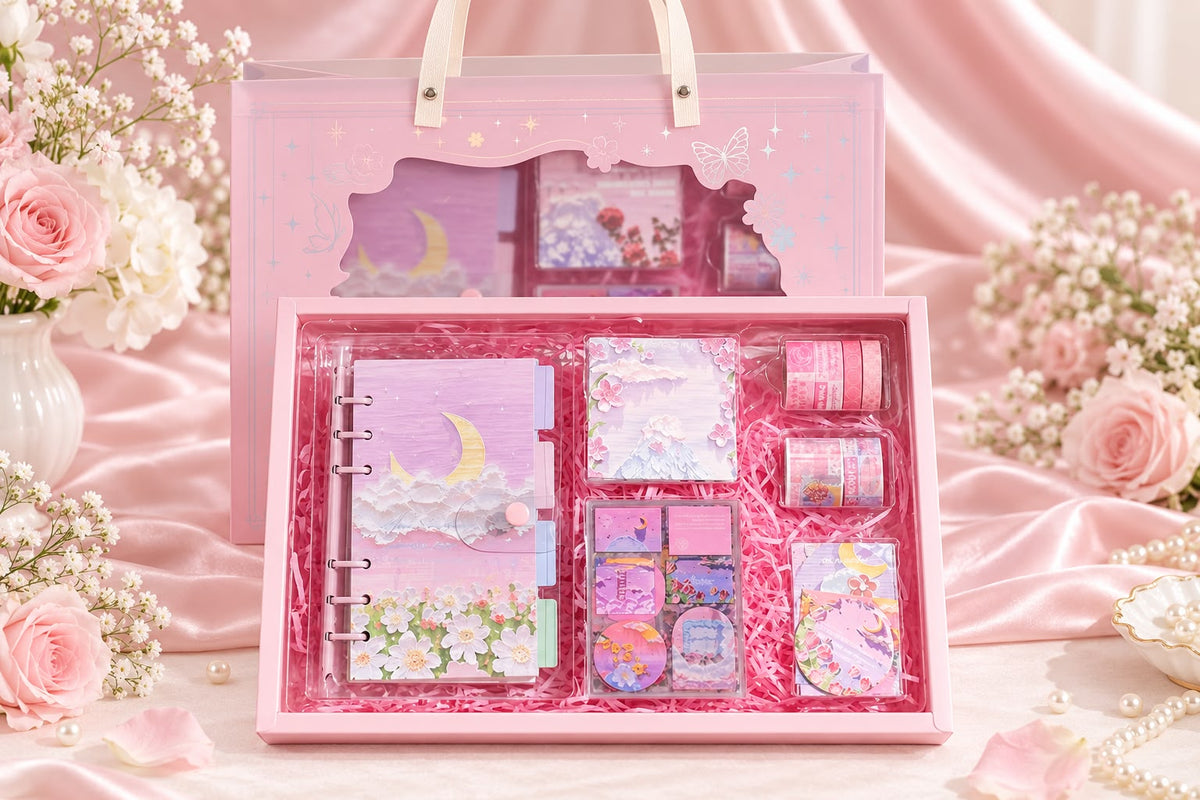 Moonlit Garden Pink Stationery Gift Set 🌙💜