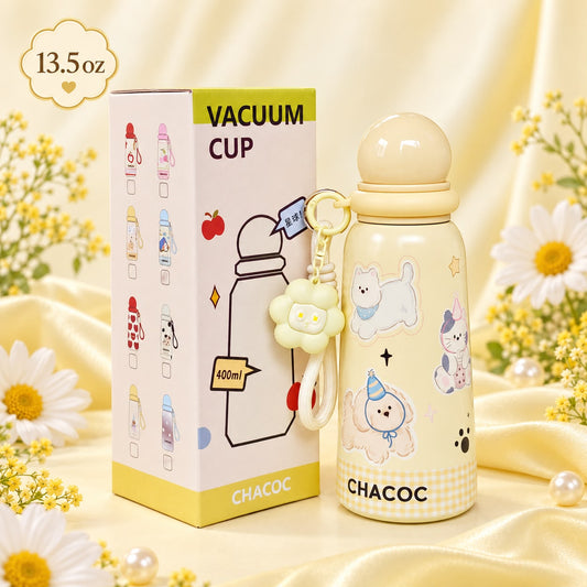 Yellow Puppy 13.5 oz Vacuum Bottle Thermos 🐶💛