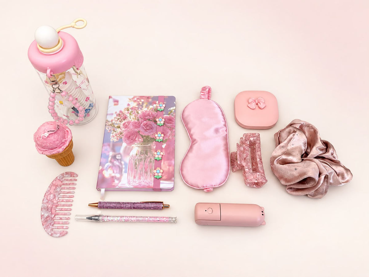 Pink Cozy Self-Care & Stationery Bundle 🎀💕