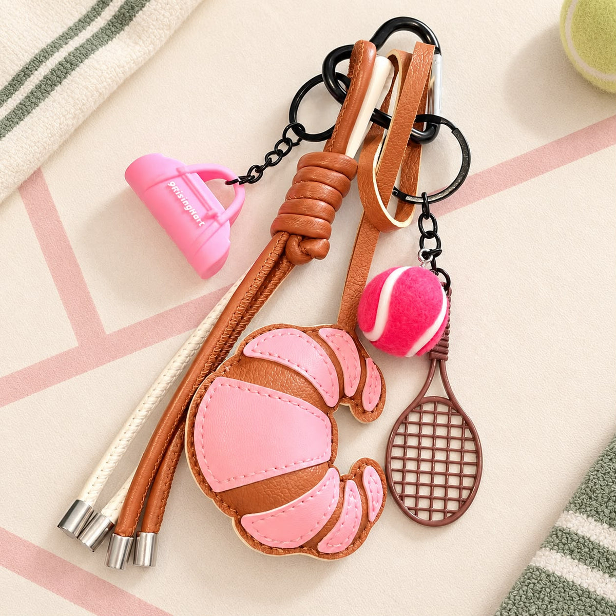 Pink Tennis Bag Charm 🎾💗