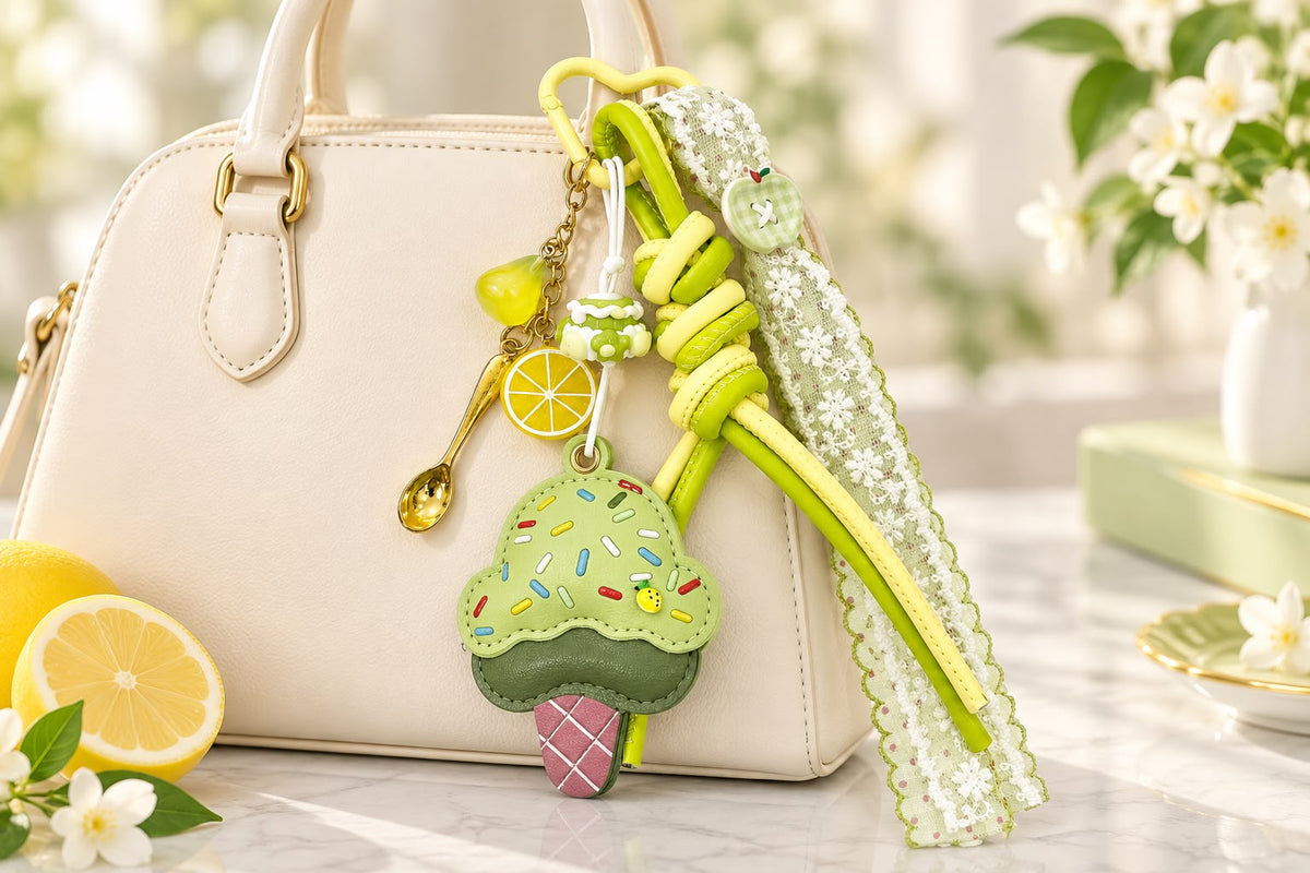 Lemon Ice Cream Bag Charm 🍋🍦
