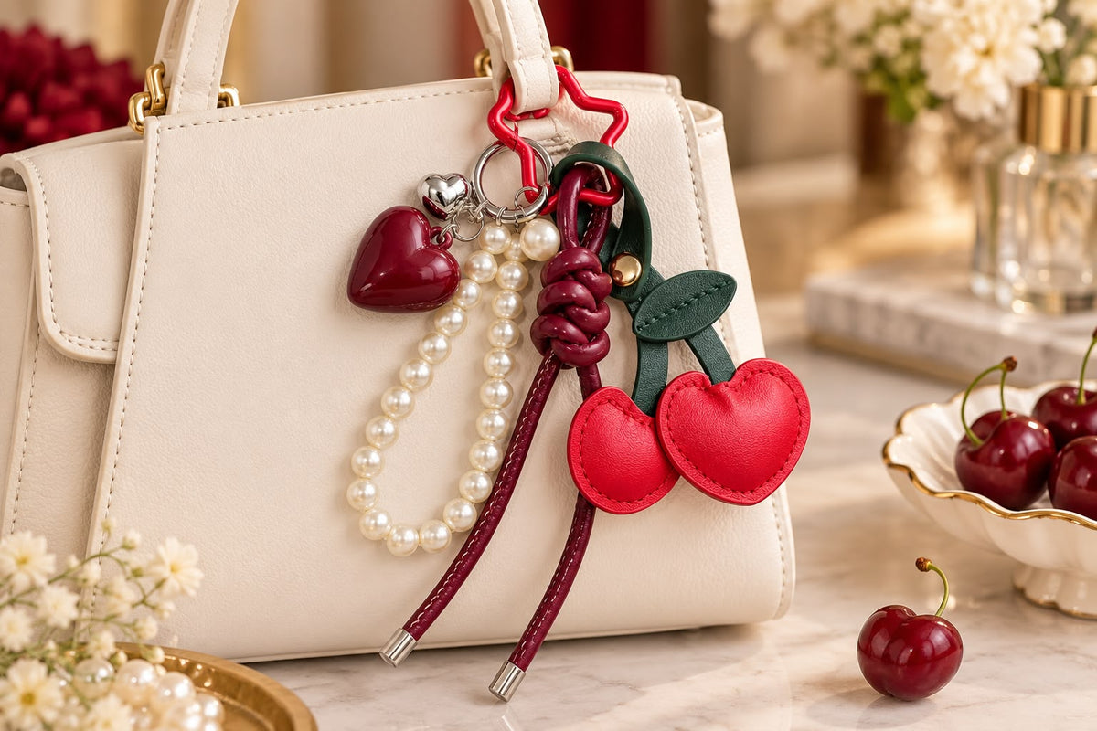 Cherry Love Bag Charm 🍒❤️