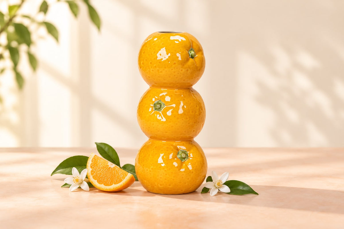 Orange Stack Ceramic Vase 🍊🧡