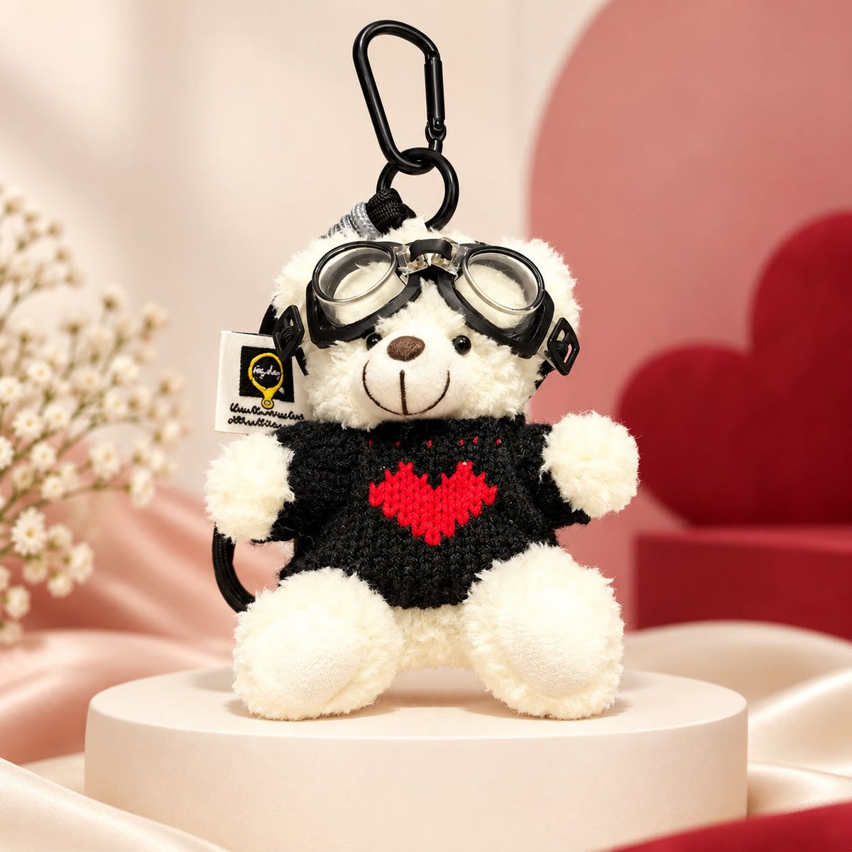 Heart Sweater Teddy Bear Bag Charm 🧸❤️