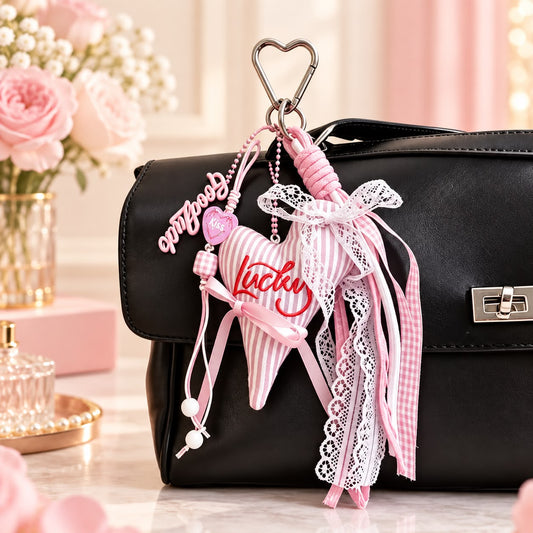 Lucky in Love Coquette Bag Charm 🎀🩷