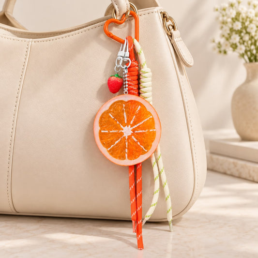 Citrus Strawberry Bag Charm 🍊🍓