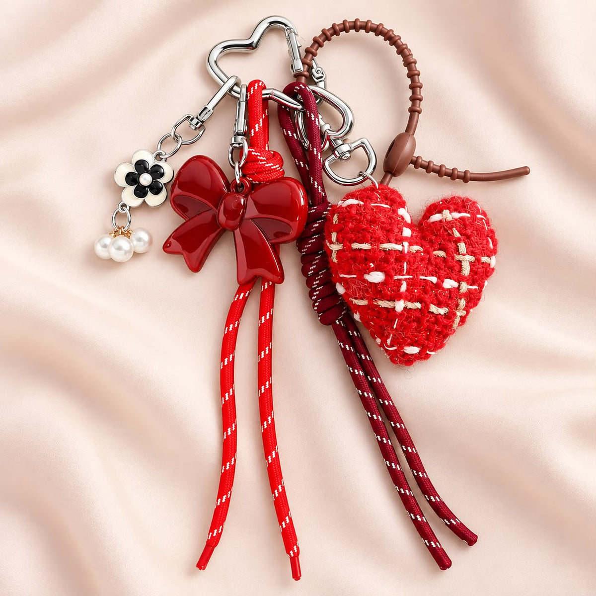 Red Bow & Heart Bag Charm ❤️🎀
