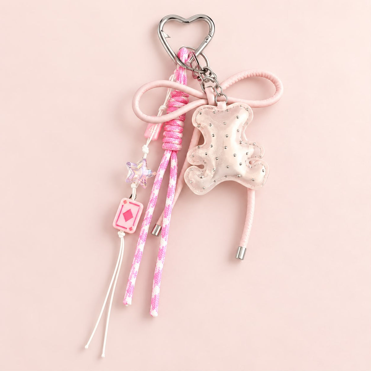 Blush Pink Teddy Bear Bag Charm 🧸💕