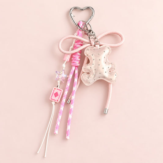 Blush Pink Teddy Bear Bag Charm 🧸💕