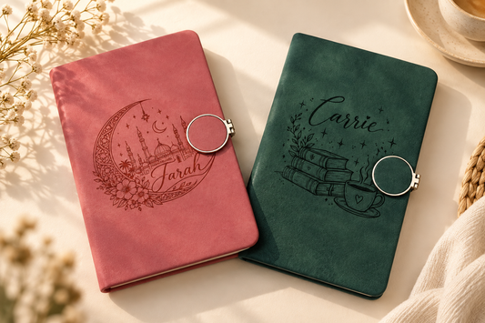 ✨ Personalized A6 Engraved Notebook – Custom Text & Design