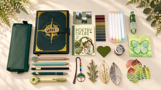 Forest Wanderlust Stationery Bundle – Green Adventure & Nature Gift Set