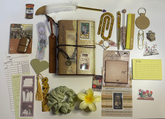 Vintage Bookish Journal Bundle – Aesthetic Reading & Writing Gift Set