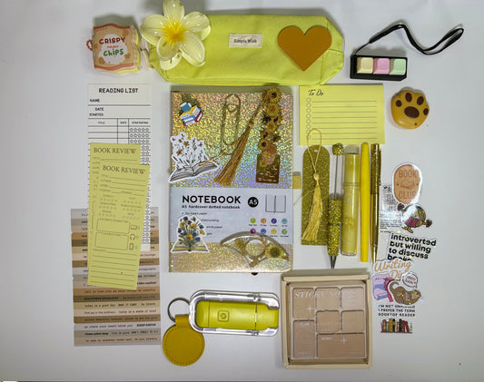 Yellow Bookish Bundle – Bright Journal & Stationery Gift Set