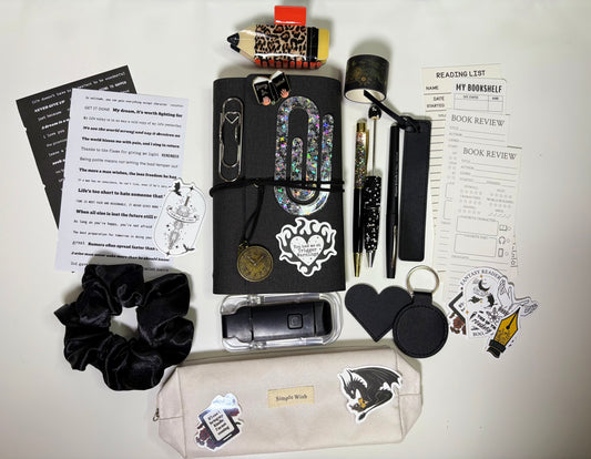 Black Bookish Bundle – Luxe Journal & Stationery Gift Set